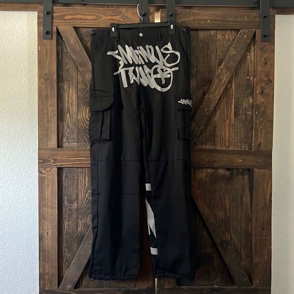 2023 Print Loose Men's Fashion Streetwear Multi-pocket Cargo Pants Y2k Hip Hop - Picture 2 of 15